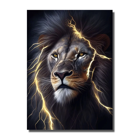 cadre avec tete de lion