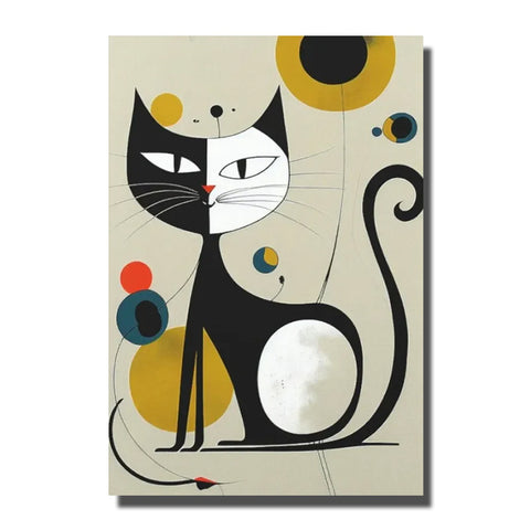 tableau chat colore