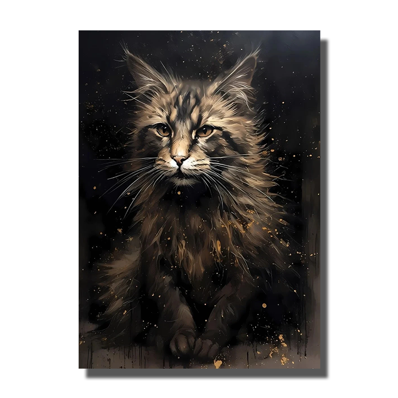 tableau ancien chat