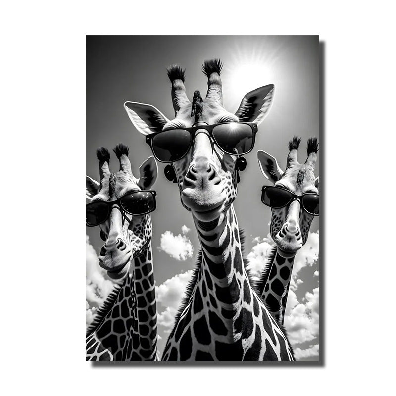 toile girafe noir et blanc