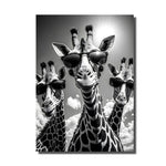 toile girafe noir et blanc