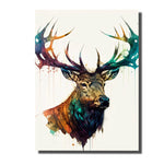 tableau cerf couleur