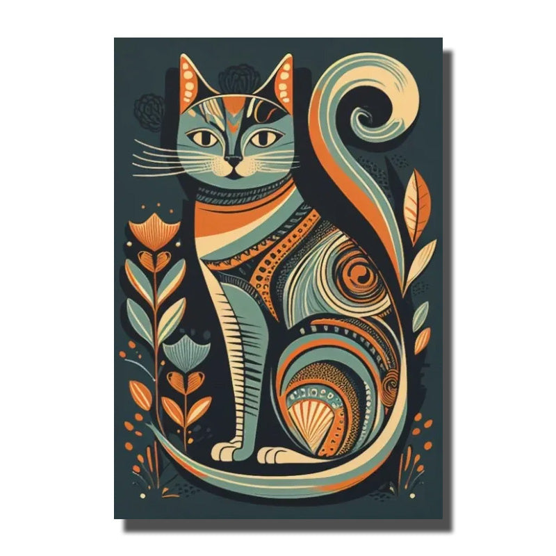 tableau chats colorés