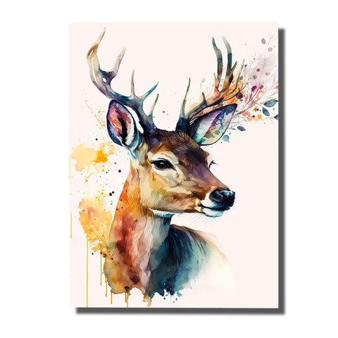 tableau tete de cerf moderne
