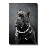 tableau avec tete de chien