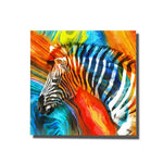 tableau zebre multicolore