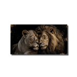 toile lion et lionne