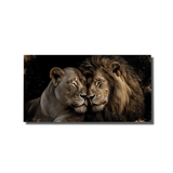 toile lion et lionne