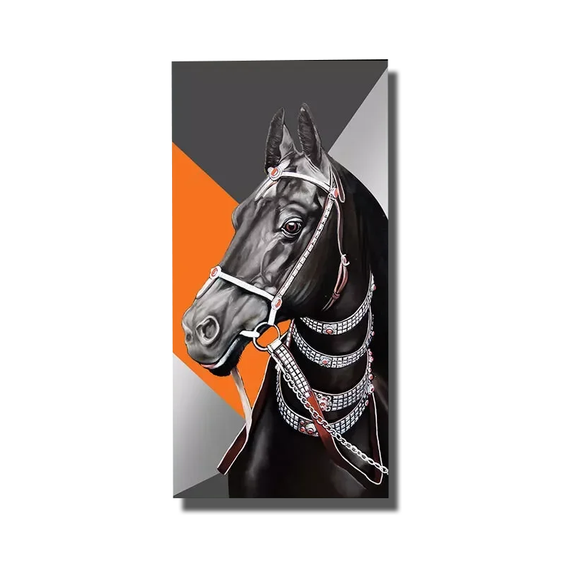 tableau cheval noir