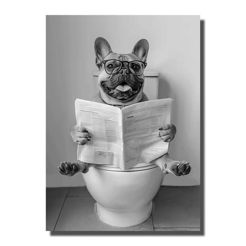 tableau chien rigolo