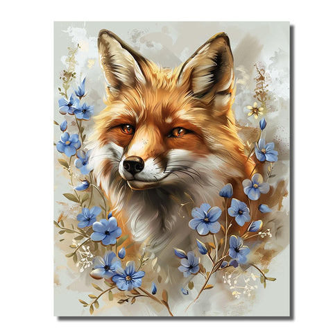 tableau toile loup