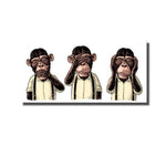 cadre les 3 singes