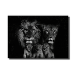 tableau famille lion