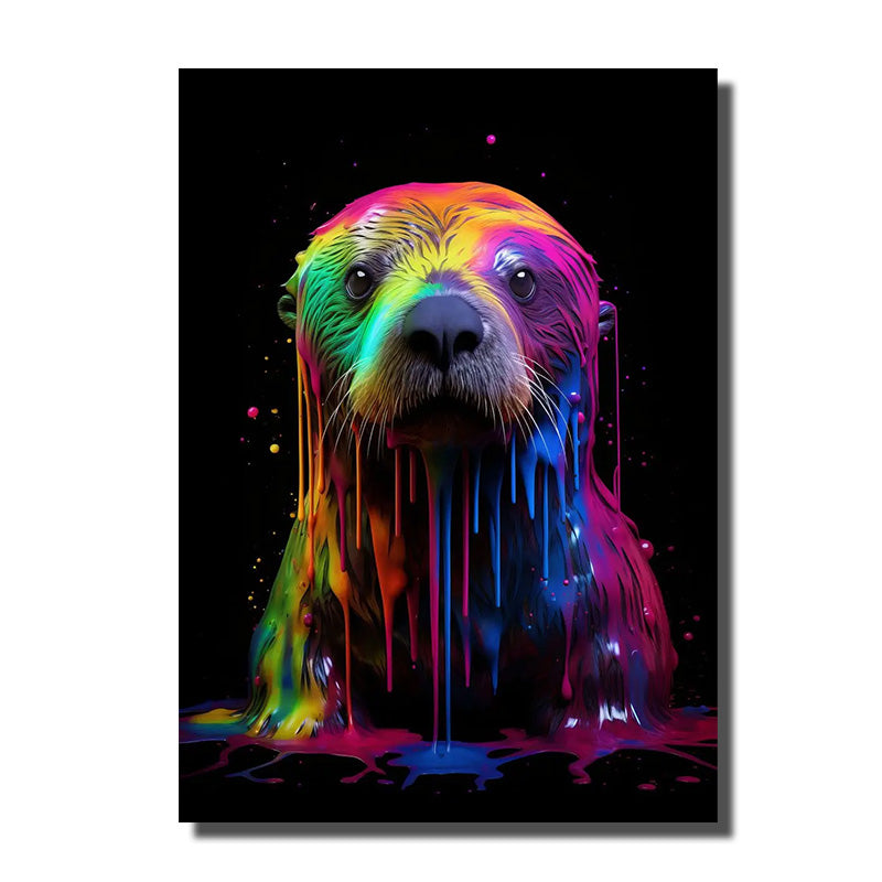 tableau chien couleur
