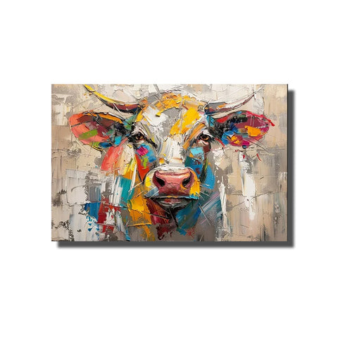 toile vache colorée