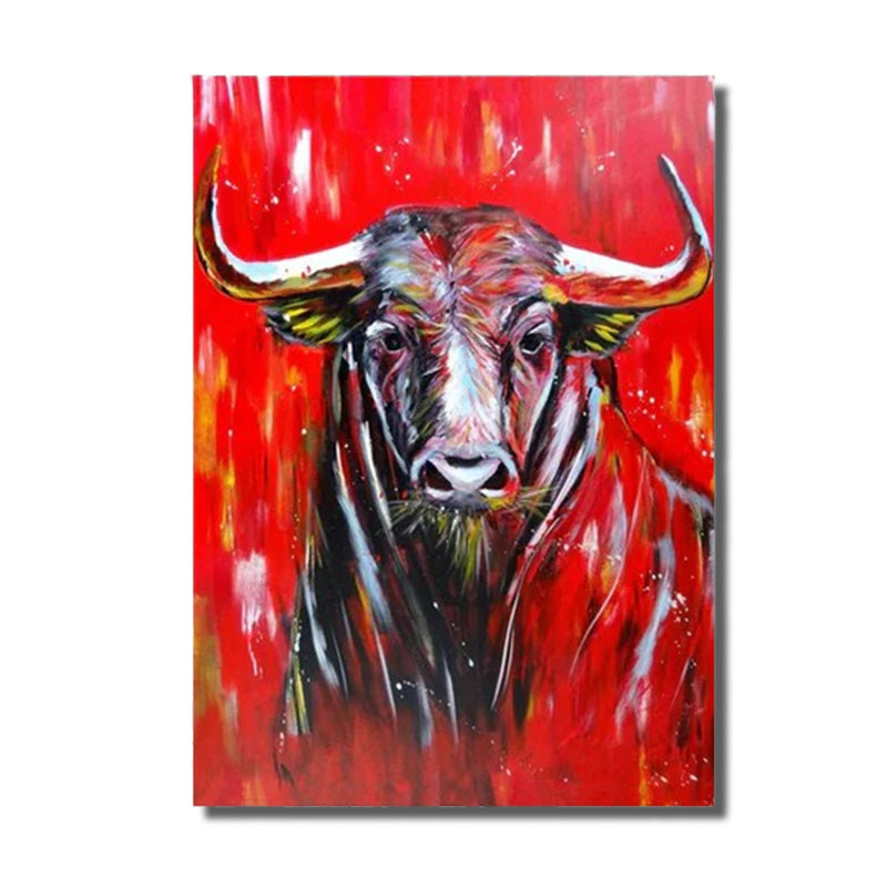 tableau taureau rouge