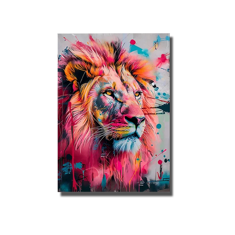 peinture tableau lion