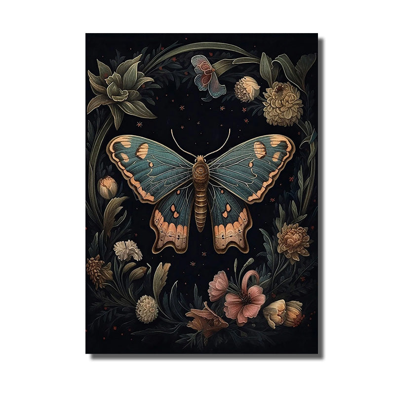 papillon sur toile