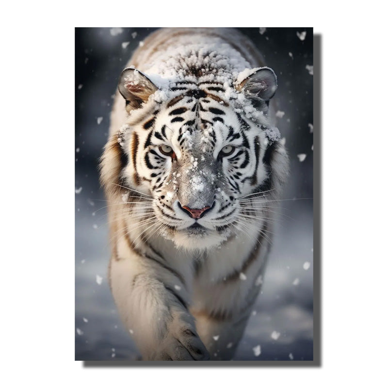 toile tigre blanc