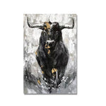 tableau peinture taureau