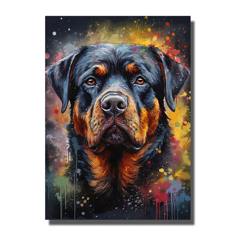 cadre chien coloré