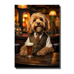 tableau chien costume