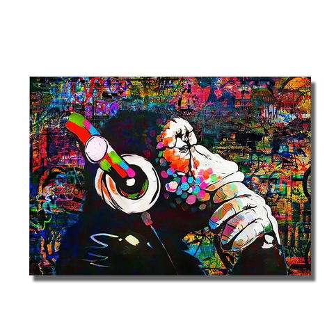 tableau singe musique