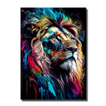 toile lion couleur