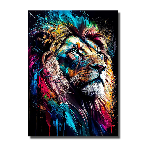 toile lion couleur