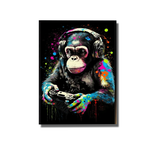 cadre singe coloré