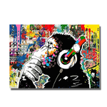 tableau peinture singe