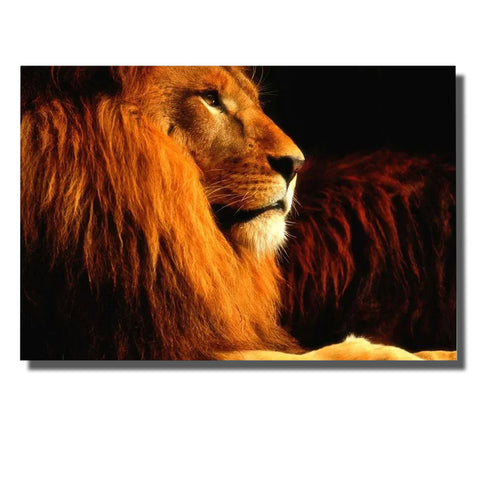 tableau mural lion
