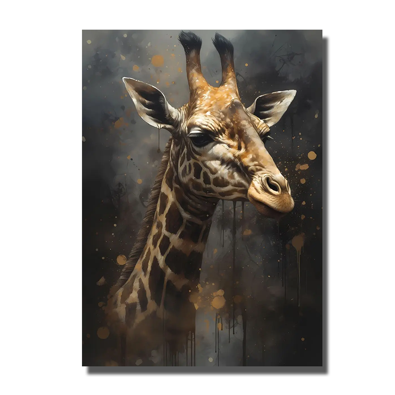tableau peinture girafe