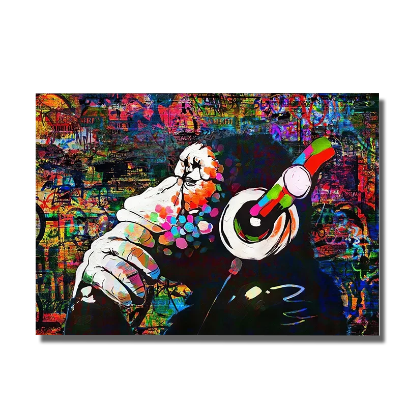 tableau de singe en couleur