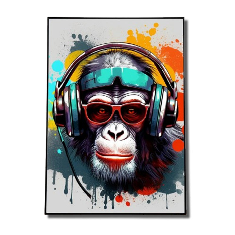 tableau singe coloré