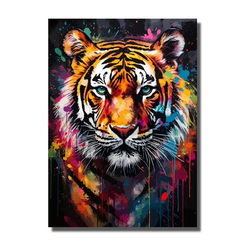 tableau peinture tigre