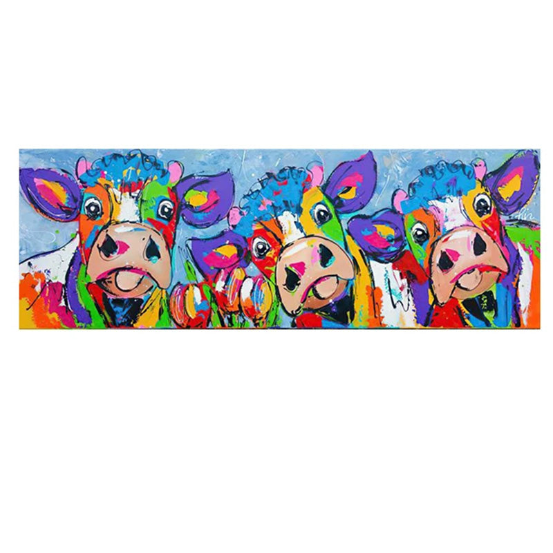 tableau vache colorée