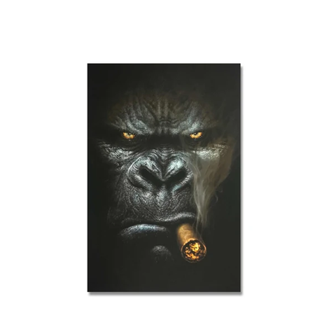 tableau gorille cigare