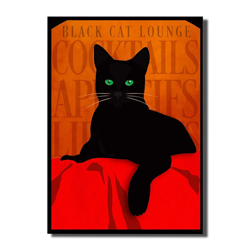 tableau de chat noir