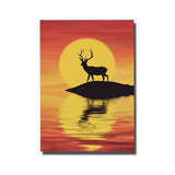 toile avec cerf