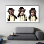 cadre mural les 3 singes