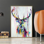 illustration cerf coloré