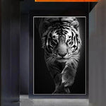 cadre tigre noir et blanc
