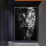 cadre tigre noir et blanc