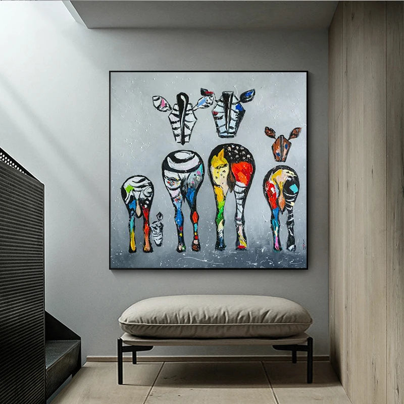 peinture zebre décorative
