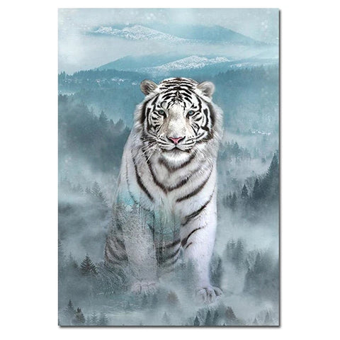 tableau tigre peinture
