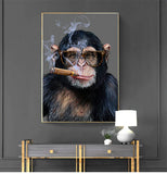 tableau singe cigare
