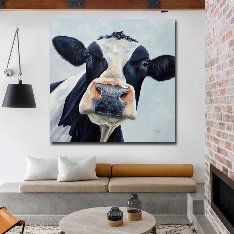 cadre décoratif tête de vache