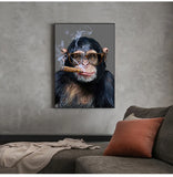 tableau singe cigare