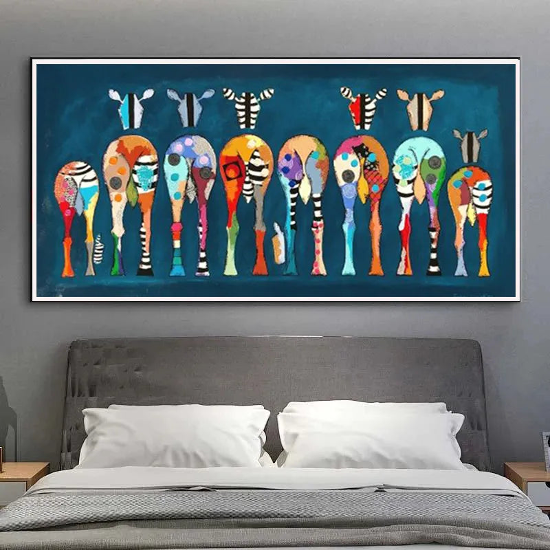 tableau de dos de zebra